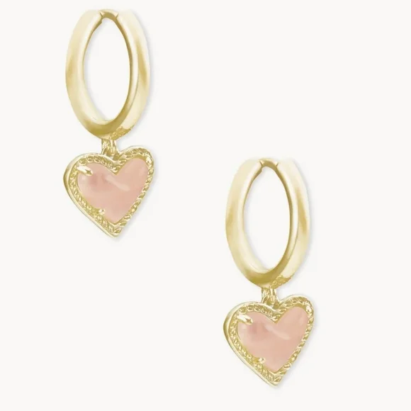 Kendra Scott Pink and Gold Hoop Earrings - Picture 1 of 4